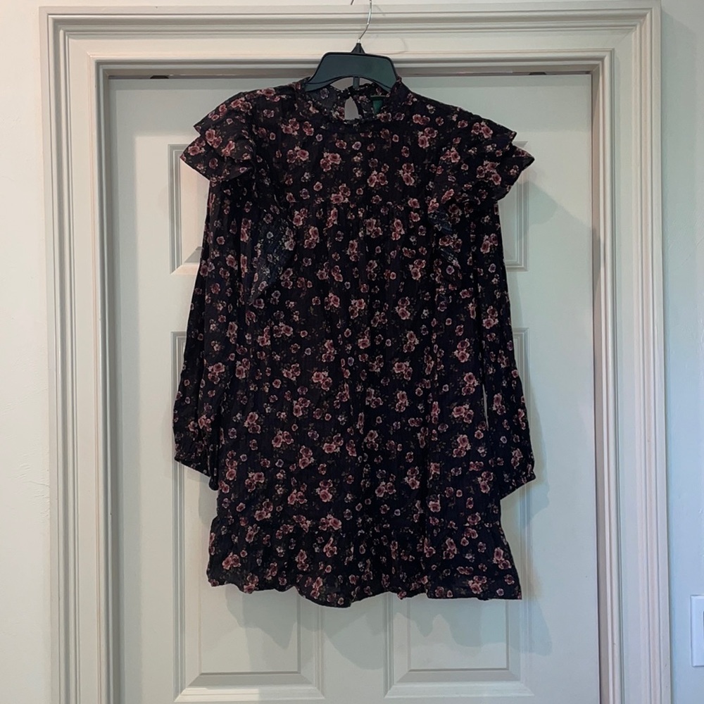 Wild Fable Black Floral Print Dress